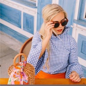 Elizabeth Wilson Designs Blue Gingham Top